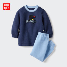 优衣库 婴幼儿宝宝 UT Clay Animation 压线睡衣长袖起居套装*下单2件128.2元(合64.10元/件)