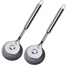 不锈钢锅刷厨房清洁神器长柄去污大号钢丝球刷家用洗灶台专用刷子 2套【升级版不锈钢锅刷】0.1元包邮(合0.05元/套，需领券)