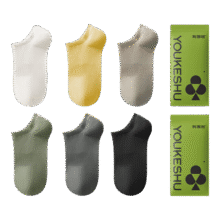 有棵树 男士 船袜纯棉10A抗菌防臭吸汗隐形短袜透气防滑不掉跟运动袜15.96元(云闪付支付)