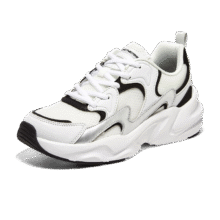 斯凯奇 女鞋软底舒适老爹鞋厚底增高休闲运动鞋熊猫鞋117364 白色/黑色/银色/WBKS 3994.69元