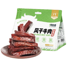 1号牧场 风干牛肉干400g *2件、需凑单