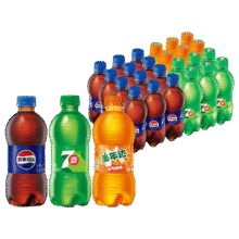 百事可乐Pepsi 可乐*12+7喜*6+美年达*6 碳酸饮料 汽水300ml*24 混合装26.41元(需首购)Plus包邮，有页面弹限时红包，价格更低。