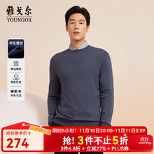 YOUNGOR 雅戈尔 毛衫男士2圆领毛衣羊毛混纺面料券后113.72元