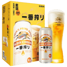 麒麟一番榨黄啤酒 500ml*24听 整箱装 中秋送礼京东自营