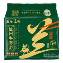 五谷道场 非油炸系列 方便面 袋装 兰州牛肉面 5袋9.9元