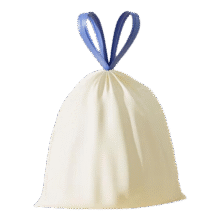 【平替】免撕抽绳垃圾袋厨房白色加厚手提式全新料45*45CM 盒装【简约蓝白色】-360只38.9元 (每满300减50,券后省4,月销2000+)