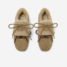 Bata休闲鞋女2025冬季牛剖皮通勤复古毛毛德训运动鞋25581DM5 驼色 37321.65元(需领券)