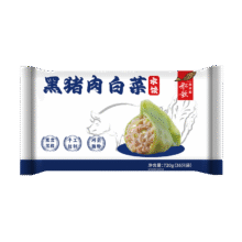 船歌鱼水饺 黑猪肉白菜水饺 720g 36只86.02元(共返15元E卡，合28.67元/件)