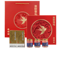 再降价：moutai/茅台 飞天茅台 53° 酱香型 200ml *2瓶+3罐燕窝礼盒装