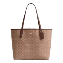 蔻驰（COACH）【品牌直供】女包CITY33通勤单肩托特包 棕色CV976生日礼物送女友
