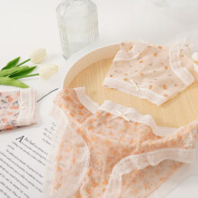 高弹蕾丝网纱裸感薄款内裤 1条0.89元(需领券)