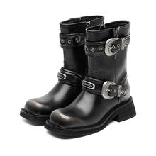 SugarSu 酥履 女士时装高跟骑士短靴 24FW-18165