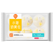 巴比小猪奶黄包300g*2包共12只儿童早餐可爱卡通手工包馒头生鲜面点