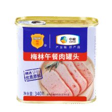 梅林午餐肉罐头早餐火锅涮肉食材340g*6中粮出品（新老包装交替发货）