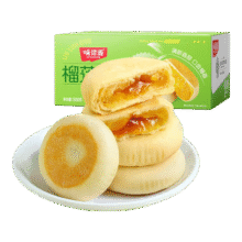 味滋源爆浆流心榴莲饼芒果饼蓝莓饼流心馅饼休闲零食小吃点心酥饼 榴莲饼500g 1件