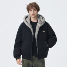 马克华菲 冬季男式羽绒夹克开衫外套内里绒毛保暖防风连帽时尚男士羽绒服439元