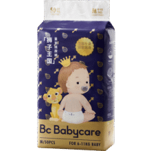 babycare皇室狮子王国弱酸纸尿裤bbc宝宝尿片夏季超薄透气婴儿尿不湿尿片 M码 - 1包 50片