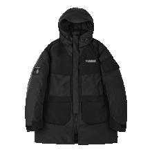 Teenie Weenie小熊男装户外工装防风防水90鹅绒中长款厚款羽绒服 黑色 S2325元 (券后省180)