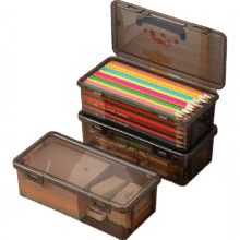 黑色透明文具盒 1个装0.01元(需领券)