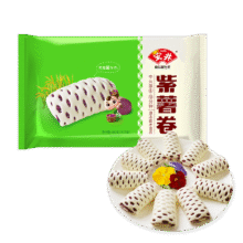 安井【59任选6件】早点馒头小笼包奶黄包纸皮烧麦牛肉饼馒头美味M 400g紫薯卷*1袋【10只】