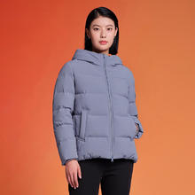 坦博尔 羽绒服女蓄热科技冬季宽松短款加厚保暖连帽中老女装外套TD236356