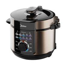 美的（Midea）电压力锅电高压锅 家用6L大容量多功能电饭煲高压电饭锅不粘双胆 智能煮饭煲汤 一键排气 【6升一锅双胆】高压快煮 6L