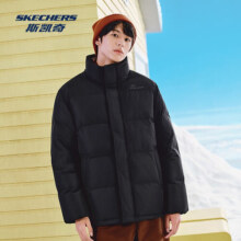 斯凯奇（Skechers）运动羽绒服2025年秋冬新款男女同款加厚保暖羽绒服外套 碳黑/0018 XS