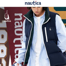 nautica white sail 白帆×CityBoy 宽松中性两面穿羽绒背心马甲JW2470