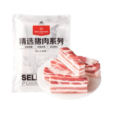 再降价：1号会员店 精品带皮猪五花肉 净重3斤 东坡肉烤肉红烧肉食材