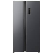 TCL 521升对开门双开门大容量冰箱 63cm超薄 变频一级能效 一体双变频风冷无霜对开门冰箱 R521T3-S 晶岩灰