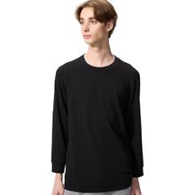 优衣库 男装HEATTECH EXTRA WARM棉混纺圆领T恤/9分袖保暖衣479450 479450/09黑色 M