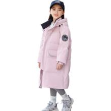 ABC KAIA 女童羽绒服 160cm 粉红色 中长款加厚保暖外套