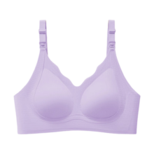 ROVO哺乳内衣聚拢提拉大胸显小防下垂收副乳怀孕期喂奶专用孕妇文胸罩 咖啡 S