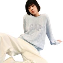 京东PLUS：Gap 女装初秋款可机洗抗静电logo绞花毛衣气质针织衫637635