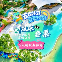 广州 森林海温泉乐园2大套票+金叶子私汤泡池房+早餐  （周末不加收 元旦预售）