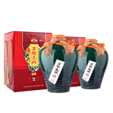 百亿补贴：古越龙山黄酒绍兴黄酒十二年陈花雕酒古越太雕半甜型15度糯米酒老酒礼盒酒 2.5L 2坛 礼盒装