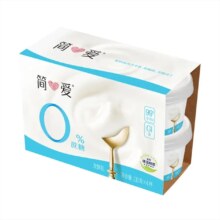 简爱 0%蔗糖酸奶130g*4杯 天然乳蛋白 无蔗糖酸奶