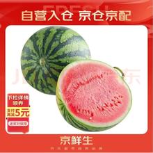 京觅 京鲜生 无籽麒麟西瓜 1粒装 单果5-7斤 生鲜水果