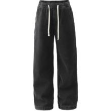 gxgjeans 真五折！清仓 美式加绒简约水洗宽松直筒牛仔裤 25冬新品 黑灰