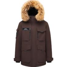 波司登 25年极寒90鹅绒羽绒服男女同款短款连帽保暖外套B250242317 冻土棕7C45 M 165/88A 体重约110-120斤