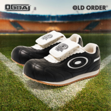 OLD ORDER-足球阿甘鞋Goal-黑白漩涡 Black White 黑色薄底鞋女 熊猫色 36