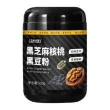 盖亚农场 黑芝麻糊 核桃芝麻黑豆粉 500g 现磨即食早餐粉 五黑粉