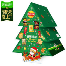 淘金币可用、88VIP：Lay's 薯片鲜贝圣诞树零食礼盒432g