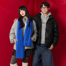 gxgjeans 真五折！清仓 美式冬季PU革立领短款羽绒服 2色可选