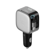酷态科 10号超级车载充电器100w/90w快充自带线适用小米/苹果/华为
