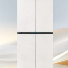 预售、再降价、PLUS：美的 427升 十字四开门冰箱 BCD-427WUSGPZM