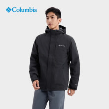 Columbia 银点三合一鹅绒内胆防水冲锋衣 XE5542 010 黑色 男女同款 M (175/96A)