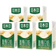 豆本豆唯甄豆奶250ml 2.5g植物蛋白饮料儿童营养学生早餐奶批发 唯甄原味豆奶250ml*5盒