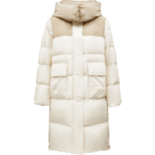 超V：ONLY 冬季连帽长款羽绒服女 90鸭绒 蓄热里料
