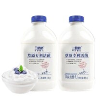 兰格格 草原专利活菌酸奶 1kg*2桶